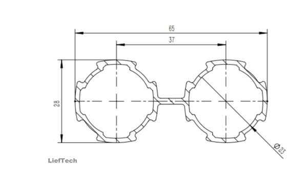 6063-T5 Stop Aluminium Lean Pipe Podwójne połączenie Łatwe montaż